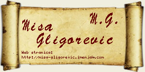 Miša Gligorević vizit kartica